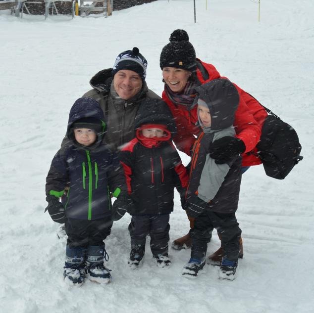Family in the snow. Expat interview