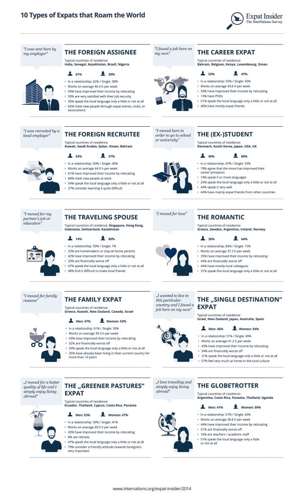 Expat types an infographic