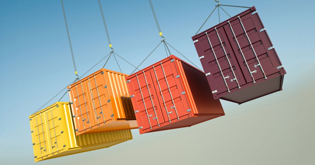 colourful shipping containers international removals