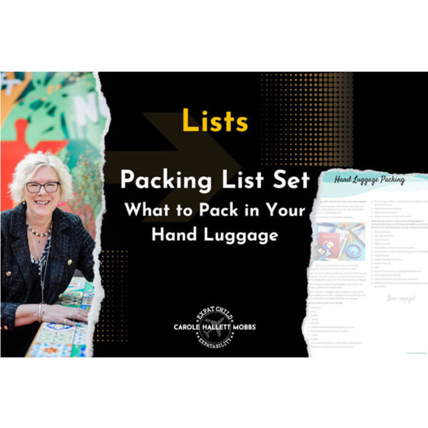 Hand luggage packing list